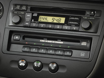 2005 Honda Civic 6 Disc In-Dash CD Changer 08A06-3B1-300