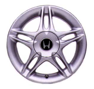 2002 Honda Civic 15 Inch 5-Spoke Split Alloy Wheel 08W15-S5D-100G